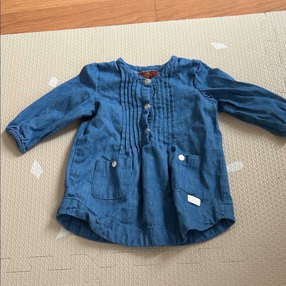 7 For All Mankind Denim Blue Kids Blouse